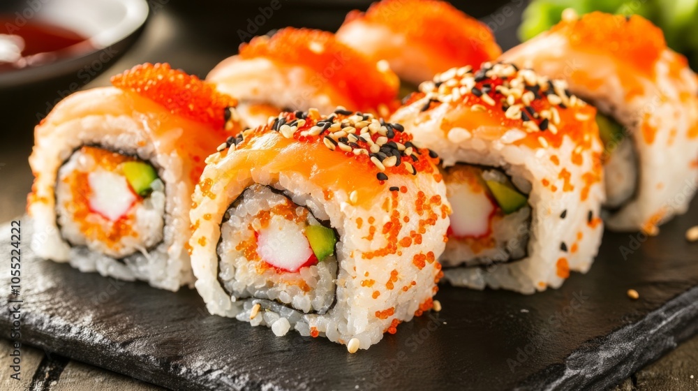 Fusion Cuisine Sushi Burritos in Trendy Eatery Fusion Cuisine Sushi Burritos in Trendy Eatery