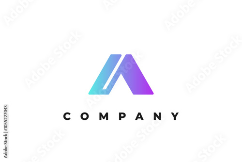 Minimalist tech logo for a startup letter a