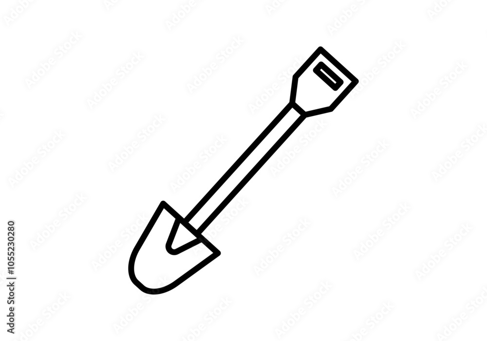 Icono negro de pala para cavar Icono negro de pala para cavar