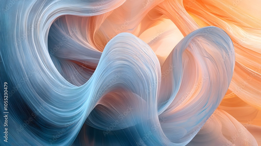 Calming Rhythms represented by soft, swirling textures that create a harmonious visual experience for relaxation Calming Rhythms represented by soft, swirling textures that create a harmonious visual experience for relaxation