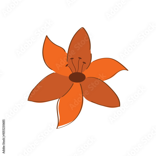 Autumn Leaves And Flower Illustration - 15