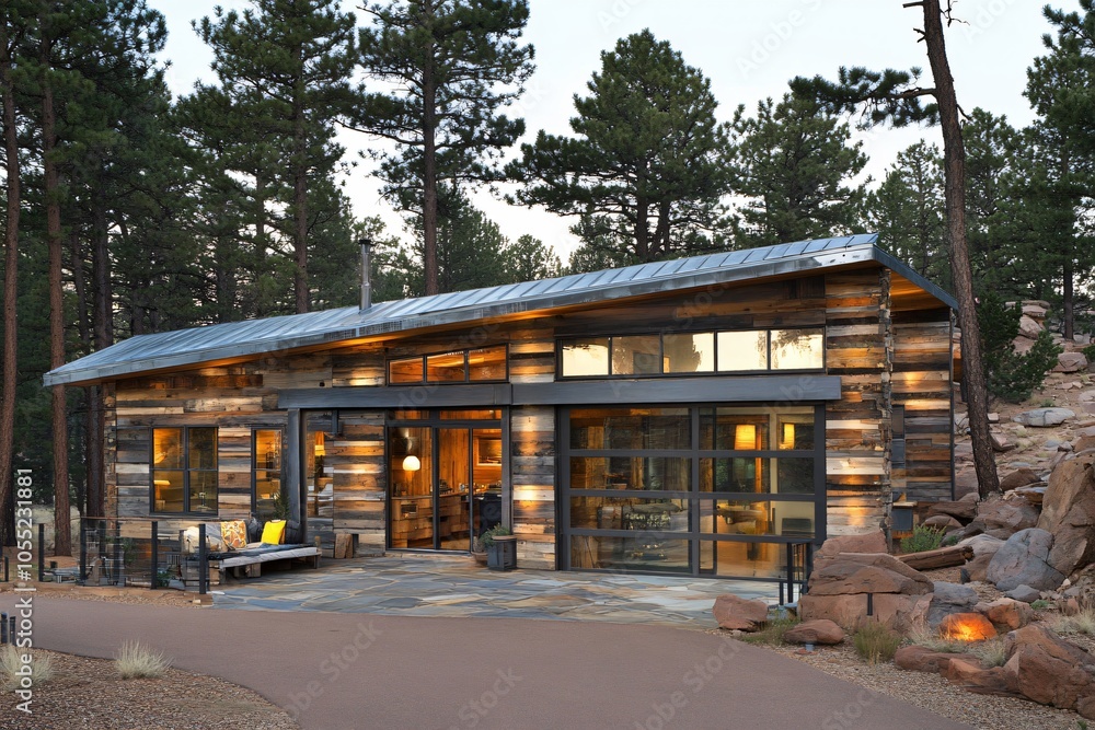 Eco-Friendly Cabin Built from Reclaimed Wood Eco-Friendly Cabin Built from Reclaimed Wood