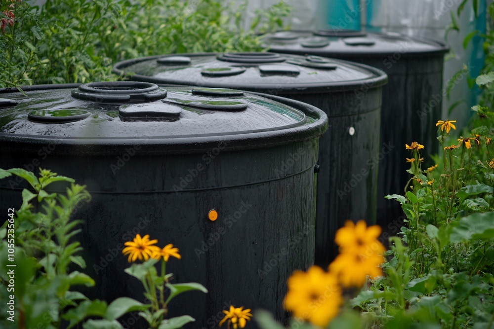 Rainwater Harvesting Setup in Community Garden Rainwater Harvesting Setup in Community Garden