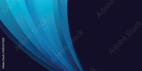 Blue abstract curve background. Glowing shape design elements. Modern futuristic graphics. Suitable for poster, banner, brochure, corporate, business, cover,