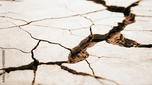 cracked dry earth