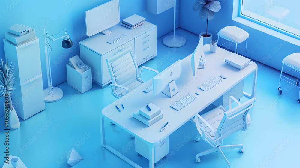 Minimalist Office design 3D Minimalist Office design 3D