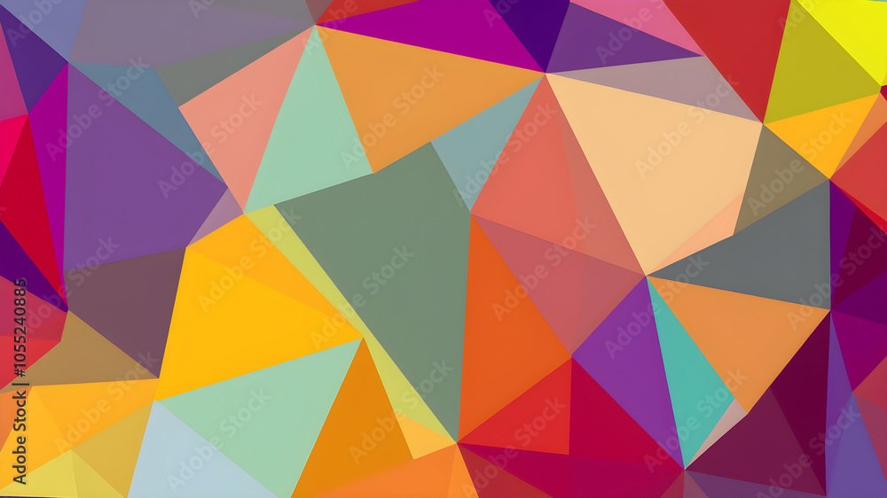 Colorful abstract geometric shapes illustration. Generative AI Colorful abstract geometric shapes illustration. Generative AI