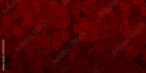 Slika na platnu Abstract red color broken stained-glass background with colorful line