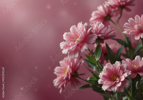 abstract magical pink background with pink flowers, pink wallpaper