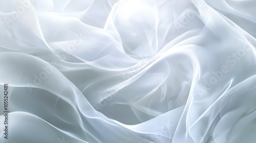 Abstract White Smoke Ribbons Weaving Through Camera Apertures: A High-Resolution Digital Background for Photography Studios and Imaging Technology. Optical Precision and Artistic Focus.