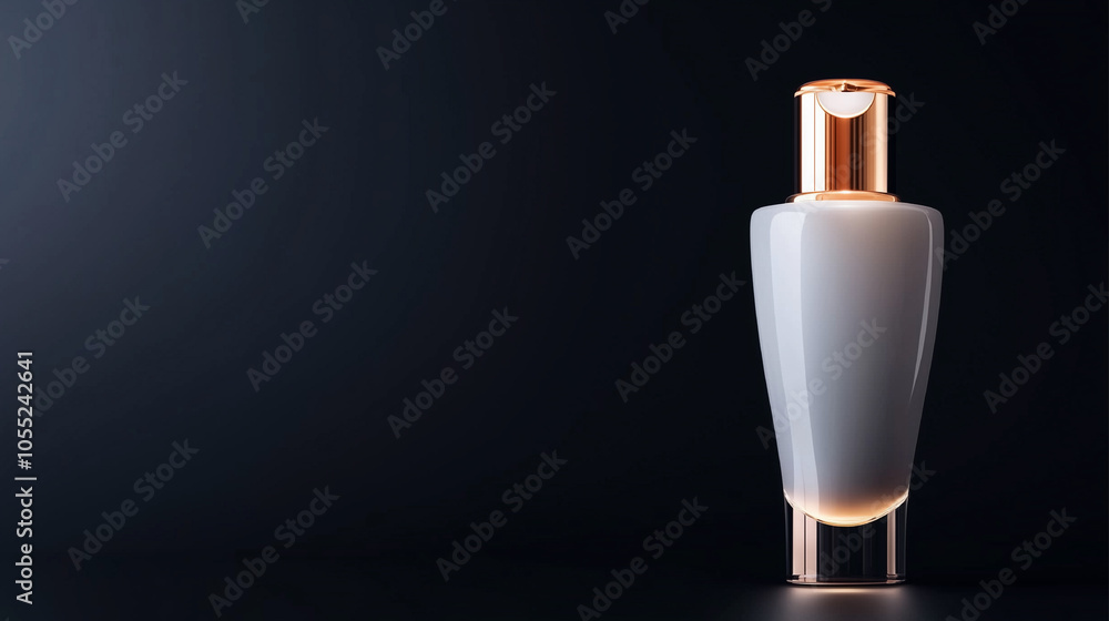 A white vase with a gold trim sits on a black table. The vase is empty and the table is dark A white vase with a gold trim sits on a black table. The vase is empty and the table is dark