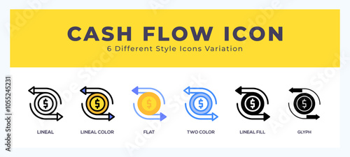 Wallpaper Mural Cash flow vector icon. with different styles vector illustration. Torontodigital.ca