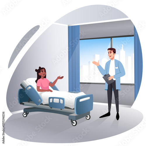 Doctor in a room with a patient