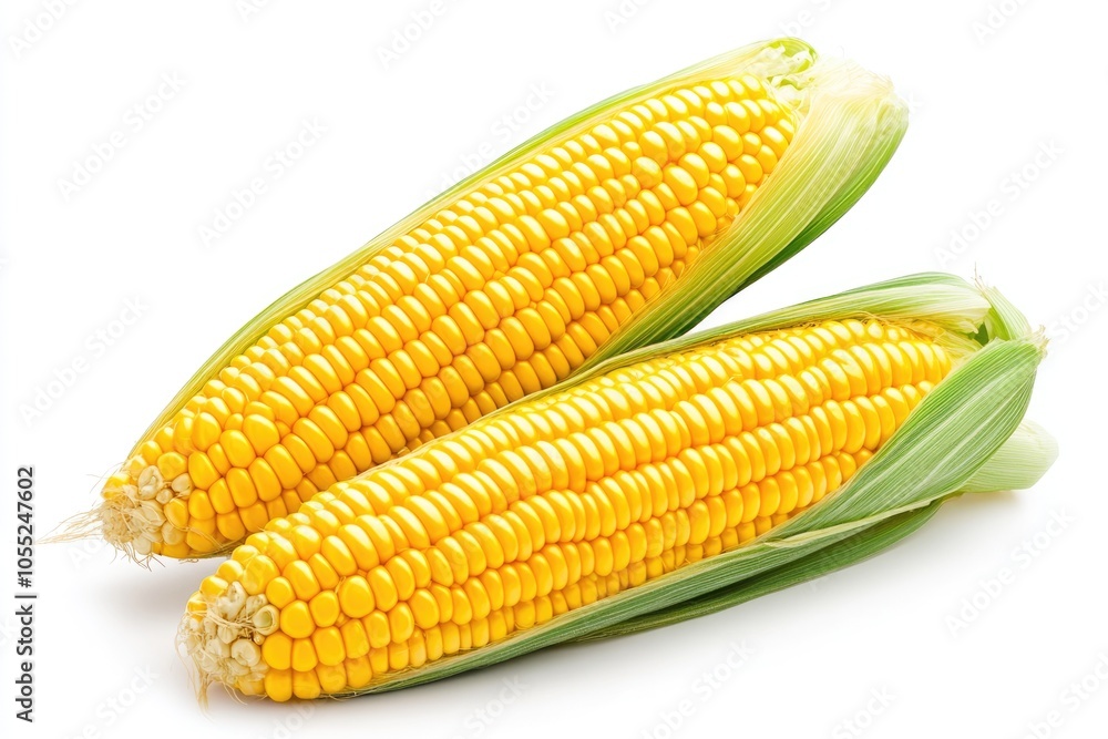 Fresh corn isolated on white background with clipping path. Fresh corn isolated on white background with clipping path.