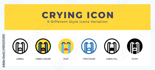 Crying icon for web. mobile apps and ui.