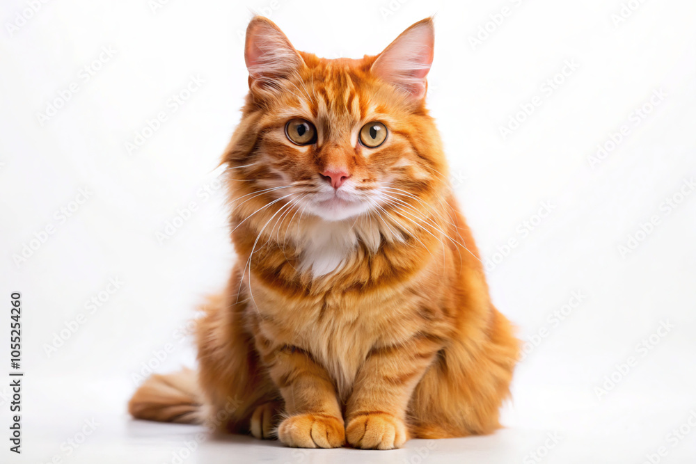 Fototapeta premium cat. cat, kitten, animal, isolated, pet, cute, domestic, white, feline, fur, kitty, pets, tabby, sitting, mammal, young, animals, portrait, looking, gray, adorable, small, breed, white background, eye