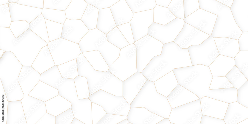 Abstract white broken stained-glass background with brown line. geometric seamless pattern with 3d shapes triangle background. colorful low poly crystal mosaic and tiles background pattern. Abstract white broken stained-glass background with brown line. geometric seamless pattern with 3d shapes triangle background. colorful low poly crystal mosaic and tiles background pattern.