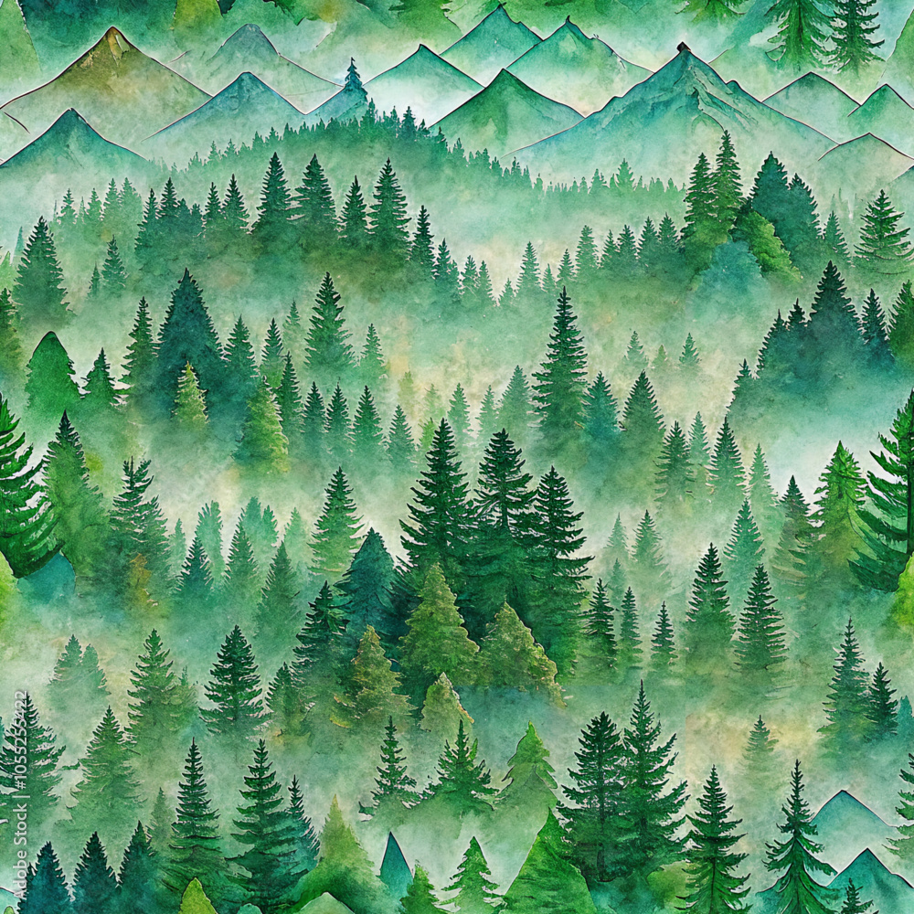 Obraz premium tree, forest, christmas, nature, pine, landscape, trees, fir, winter, green, mountain, summer, snow, sky, vector, spruce, illustration, woods, holiday, evergreen, pattern, decoration, xmas, coniferous