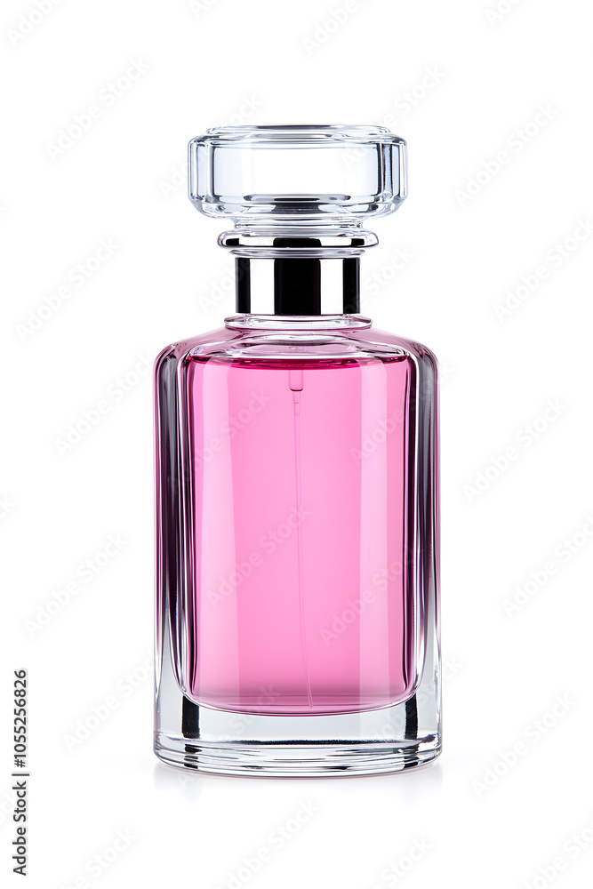 Elegant perfume bottle mockup isolated on white background Elegant perfume bottle mockup isolated on white background