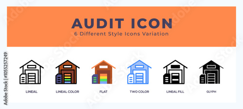 Audit icon for websites and apps. vector illustration