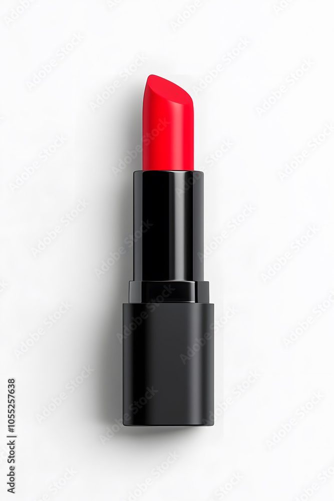 Red Lipstick tube, isolated on white background Red Lipstick tube, isolated on white background