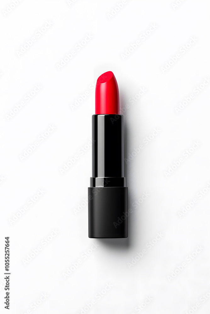 Red Lipstick tube, isolated on white background Red Lipstick tube, isolated on white background