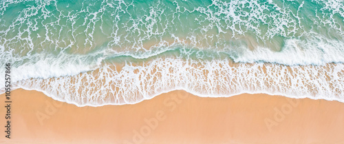 waves on the beach view from top