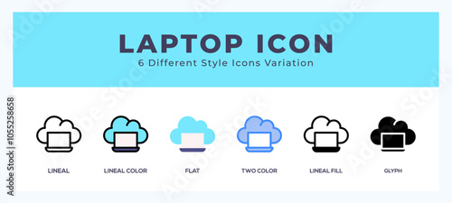 Laptop symbol icon vector. symbol illustration