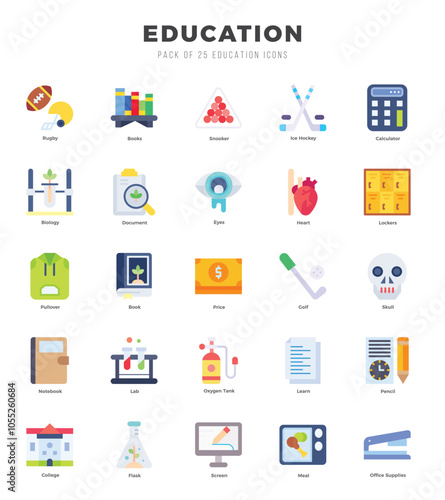 Set of Education Icons Flat icons collection.