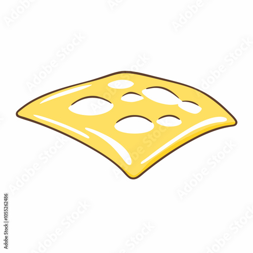 Cheese sliced dairy product icon isolated vector Illustration (1)