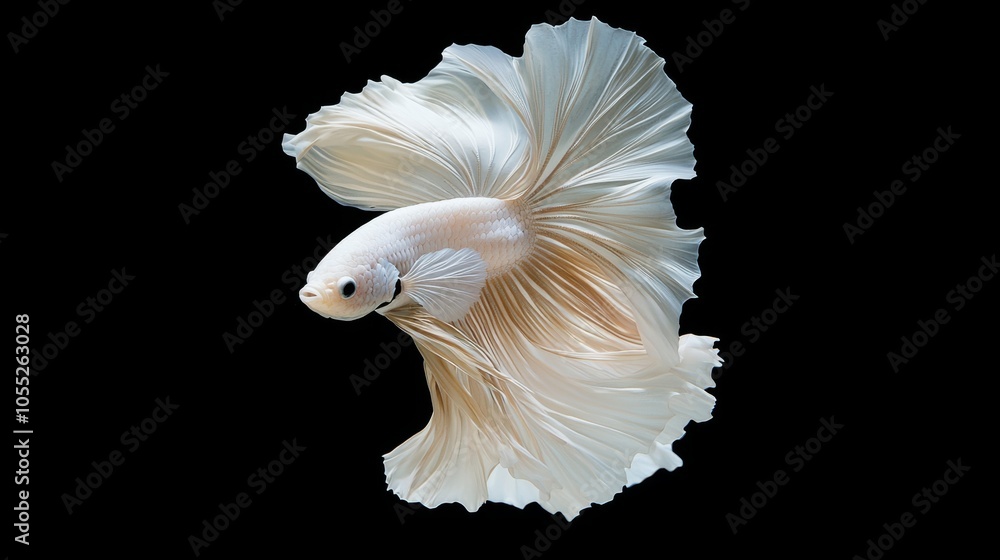 Vibrant Betta Splendens on Solid Color Background Vibrant Betta Splendens on Solid Color Background