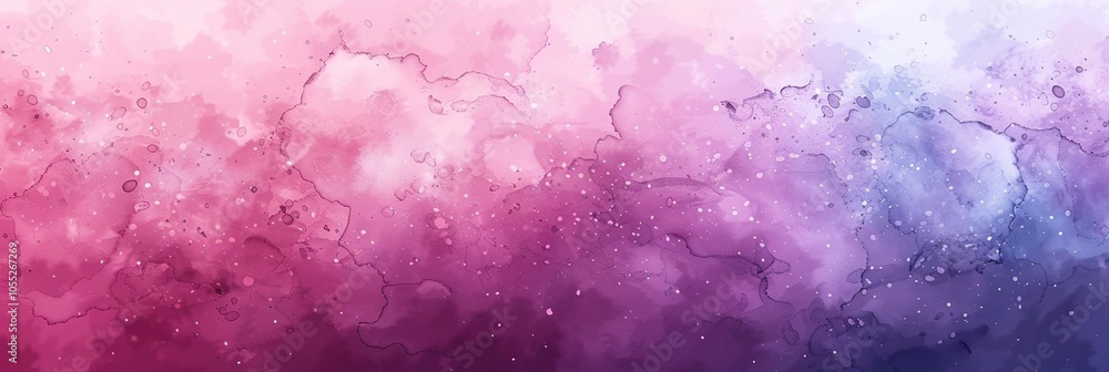 Fototapeta premium Abstract Watercolor Painting in Purple and Pink Hues