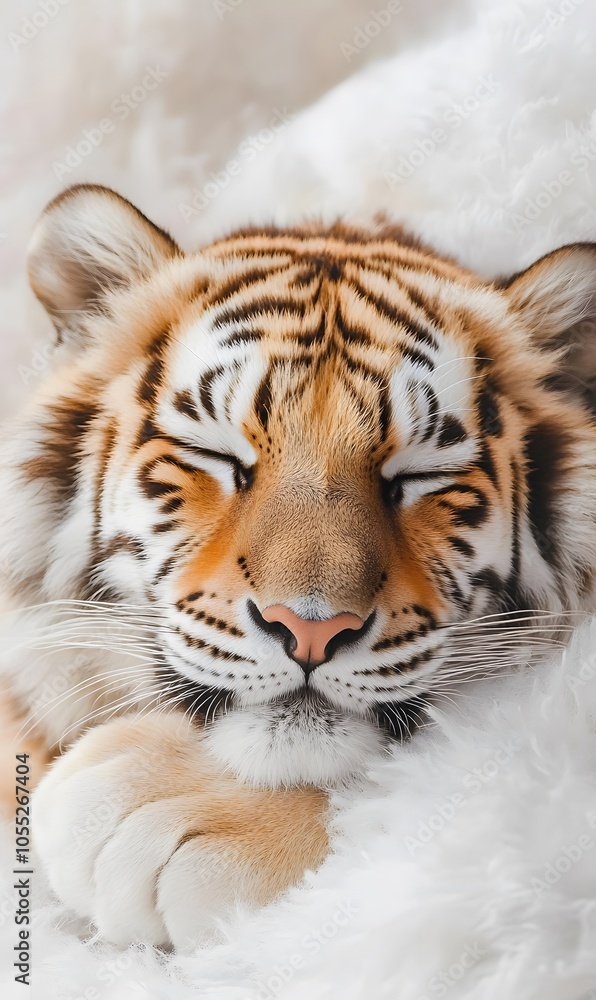 Obraz premium generation AI,tiger_taking_a_nap