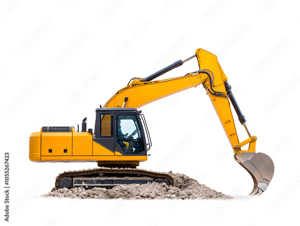 Excavator digger, isolated on white background Excavator digger, isolated on white background
