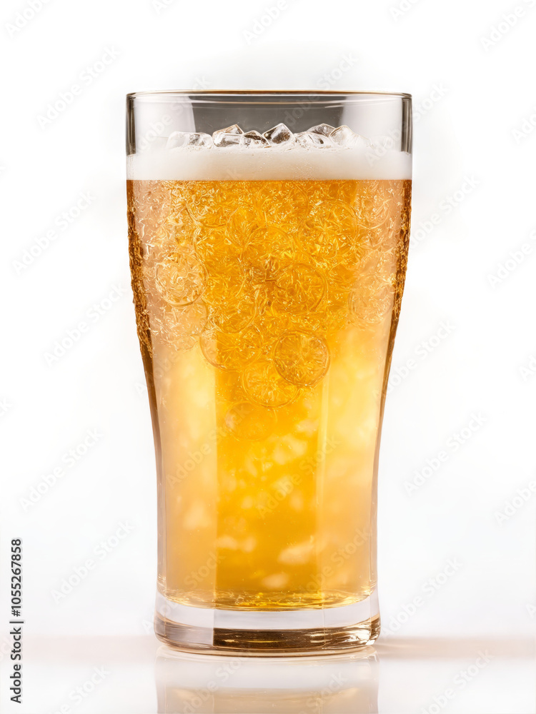 Austrian Almdudler Crisp clear glass with golden hued soft drink Austrian Almdudler Crisp clear glass with golden hued soft drink