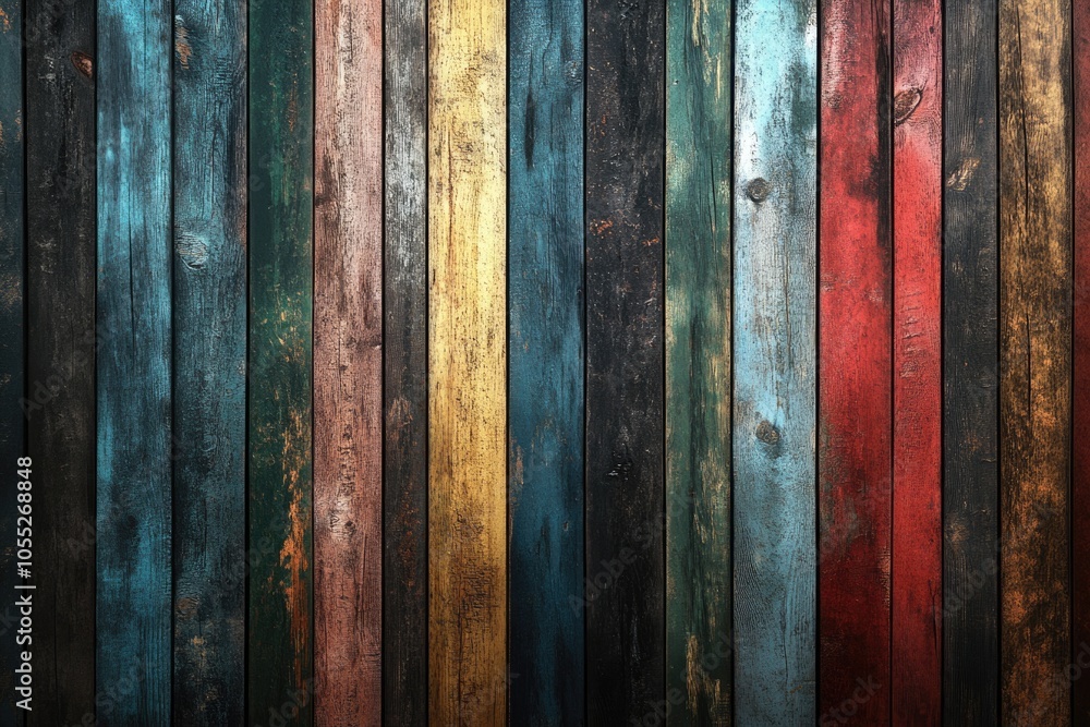 Background picture made of colored wood boards Background picture made of colored wood boards