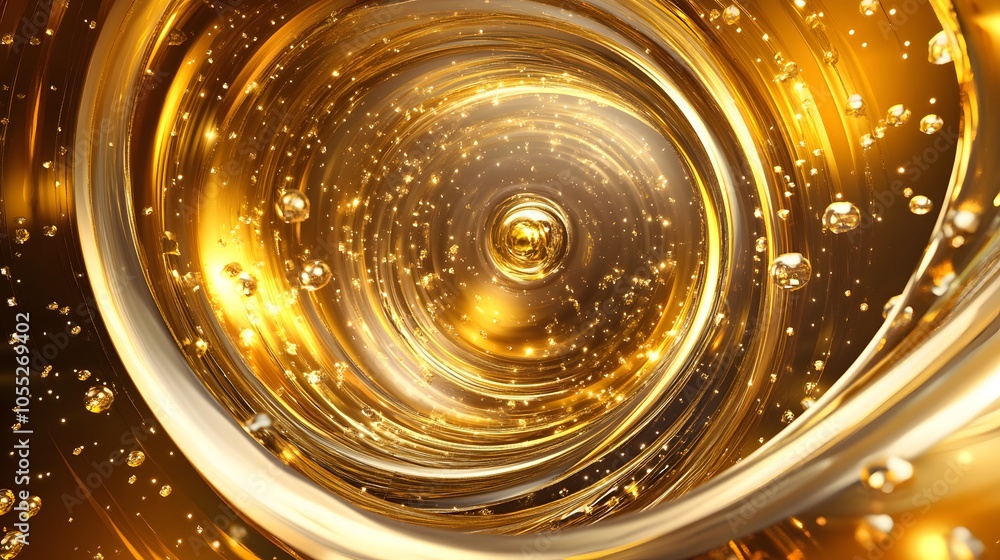 Metallic 3D image of golden luxury galaxy circle on clear background Metallic 3D image of golden luxury galaxy circle on clear background
