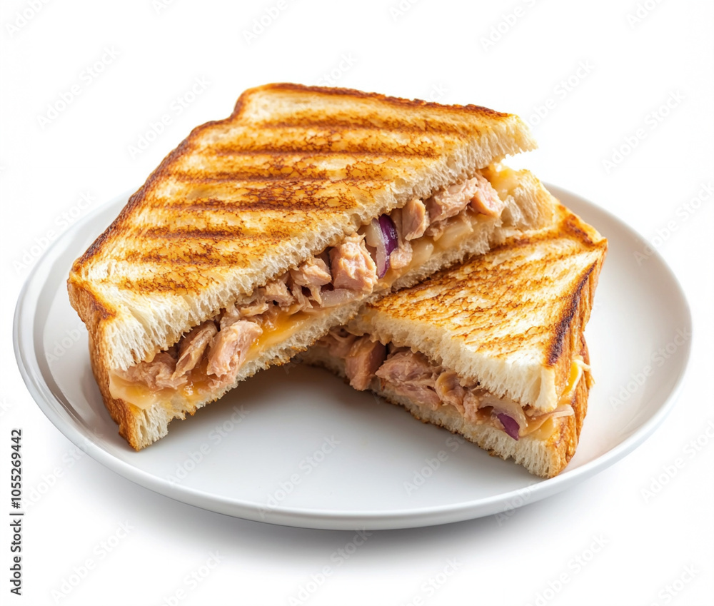 Tuna sandwich on a plate Tuna sandwich on a plate