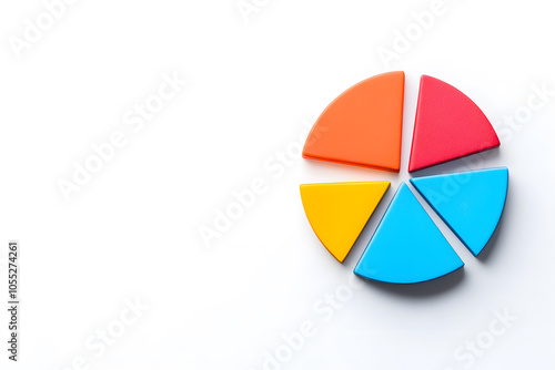 Free Download Pie chart with segments, isolated on white background - GFXLoad