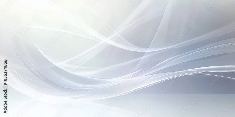 Naklejka premium Soft Abstract White Background with Flowing Lines