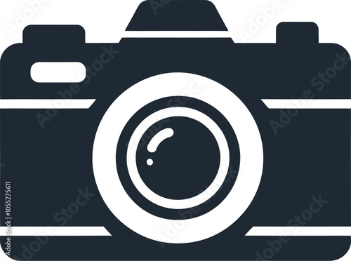 Camera icon silhouette. Adobe Illustrator Artwork. Adobe Illustrator Artwork