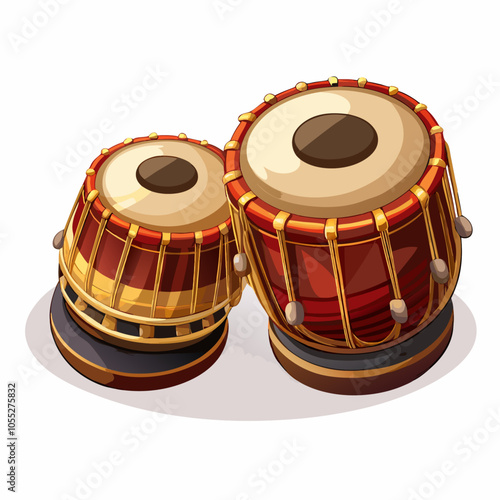 Indian musical instrument vector illustration (5) photo