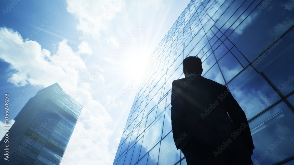 Fototapeta premium Futuristic Business Management with Soft Light Contrast