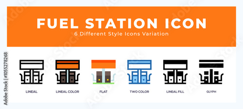 Fuel station icon vector for web. and mobile app