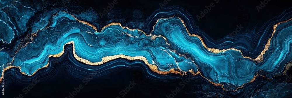 Elegant Blue Marble with Gold Accents Abstract Background Elegant Blue Marble with Gold Accents Abstract Background