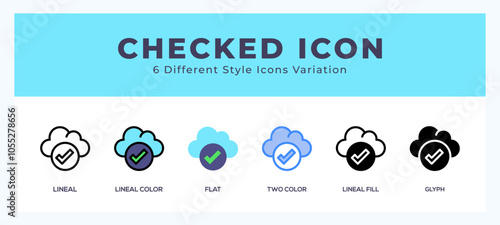 Checked vector icons designed. icon symbol set.