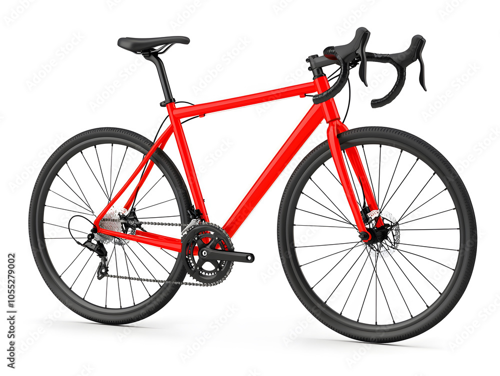 Side view racing bicycle, isolated on white background Side view racing bicycle, isolated on white background