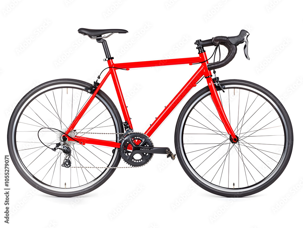 Side view racing bicycle, isolated on white background Side view racing bicycle, isolated on white background