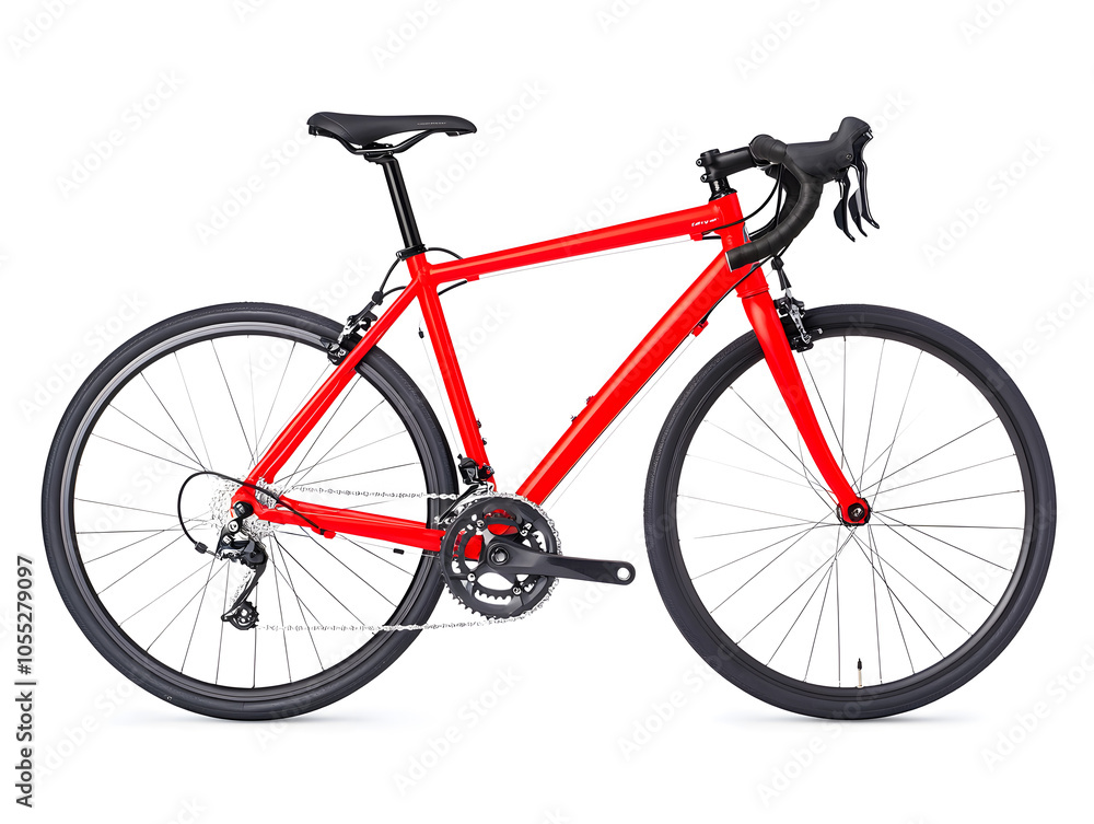 Side view racing bicycle, isolated on white background Side view racing bicycle, isolated on white background