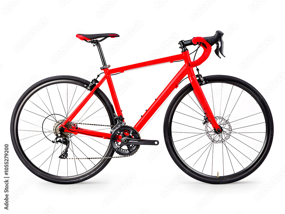 Side view racing bicycle, isolated on white background Side view racing bicycle, isolated on white background